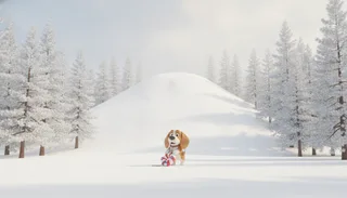 Bo the Beagle and the Mouse on the Snowy Hill