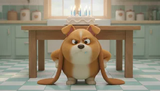 Biscuit the Dog Who Was Supposed to Guard the Cake