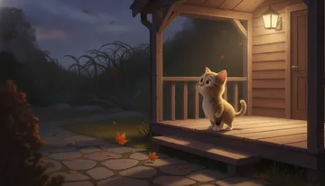 Moth the Cat Finds a Tiny Kitten in the Rain
