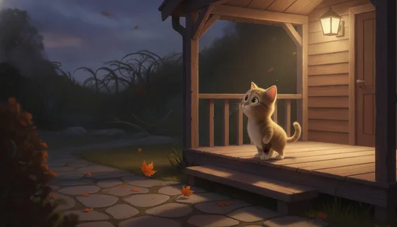Moth the Cat Finds a Tiny Kitten in the Rain