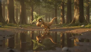 Tuck the Dinosaur and His Fern Crown