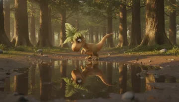 Tuck the Dinosaur and His Fern Crown