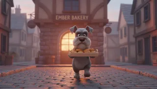 Pax the Delivery Dog and the Mouse in the Dark