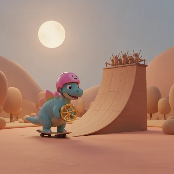 Stella's Moonlit Skate Adventure